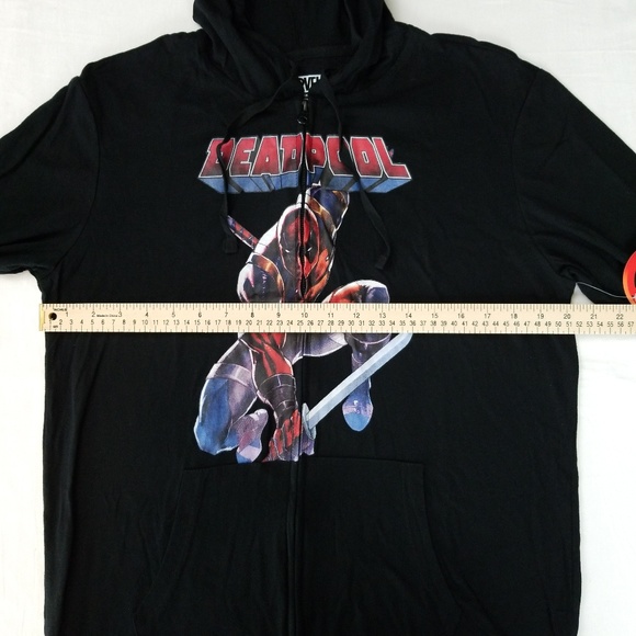 Deadpool Licensed Hooded Fullzip Light Jacket - Picture 7 of 8